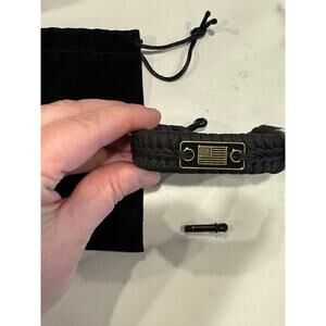 Hero Company Never Forgotten Black Tactical Paracord Bracelet